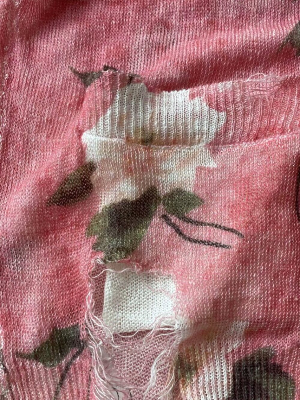 R13 NWOT Floral Boyfriend Distressed Cardigan S - Picture 10 of 16